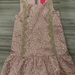Lilly Pulitzer Pink and Gold Dress